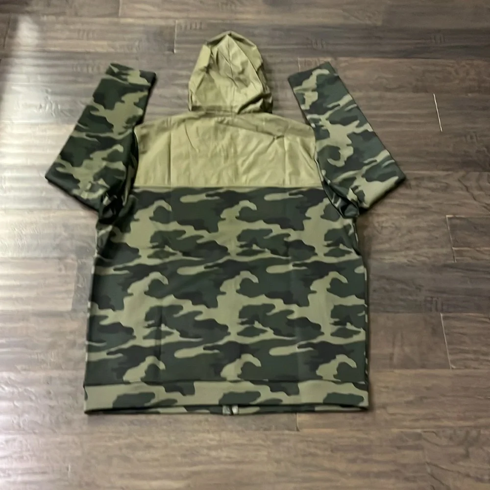 Swims Tind Full Zip Camo Jacket Hoodie new green camo Mens Size XL